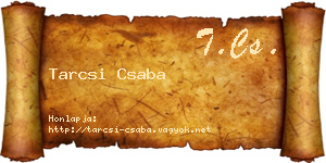 Tarcsi Csaba névjegykártya