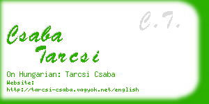 csaba tarcsi business card